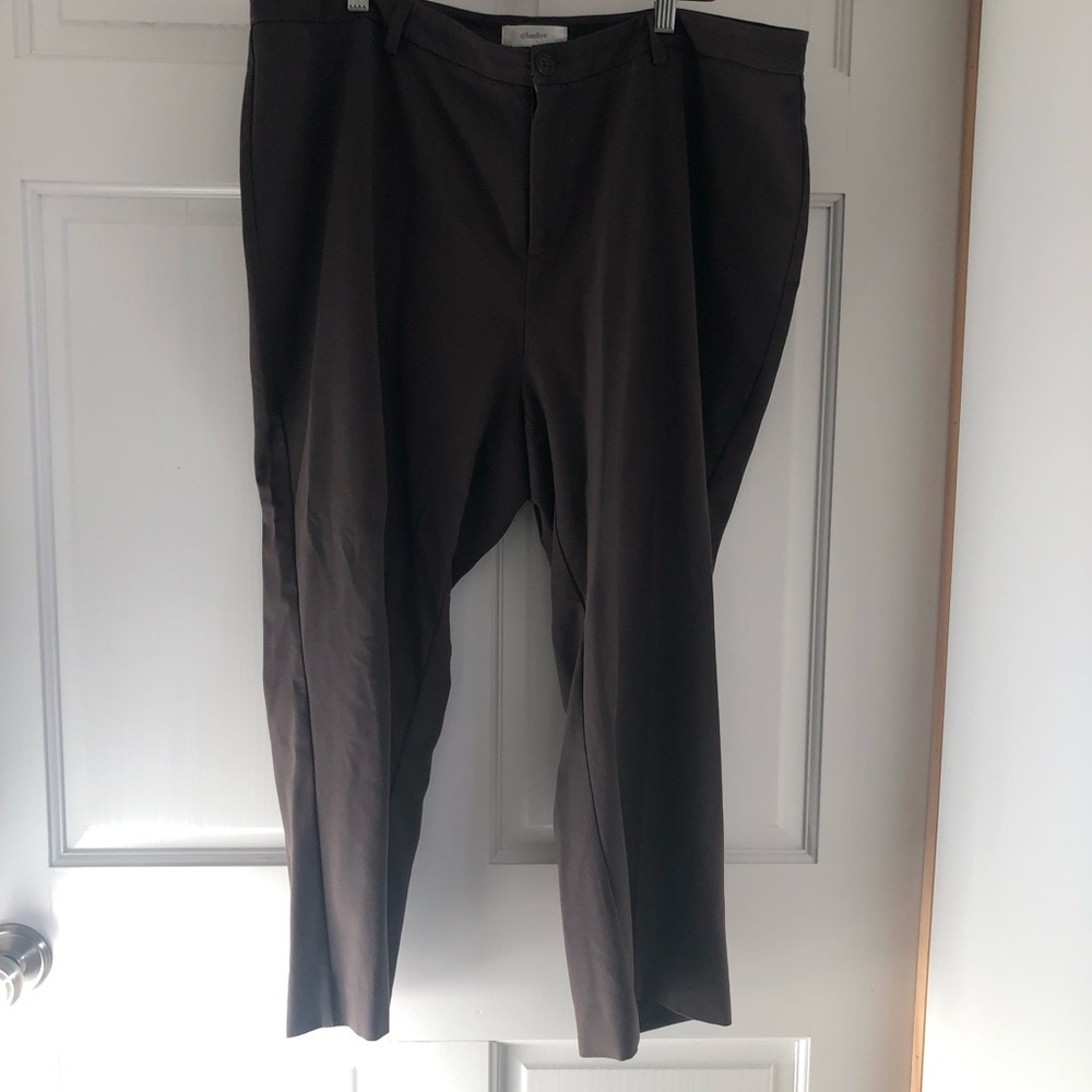 CJ Banks Brown Crop Dress Pants